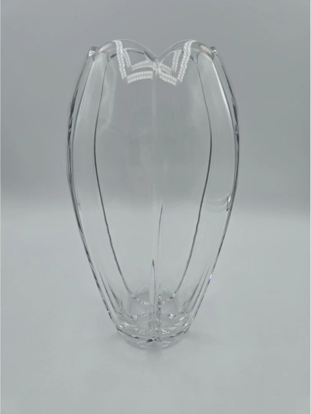 Vintage Miller Rogaska Tulip Crystal Vase Signed Slovenia 10